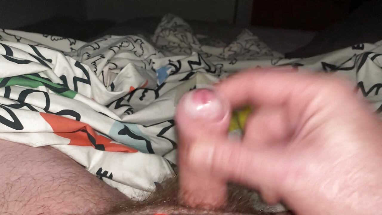 Two fingers handjob with cumshot