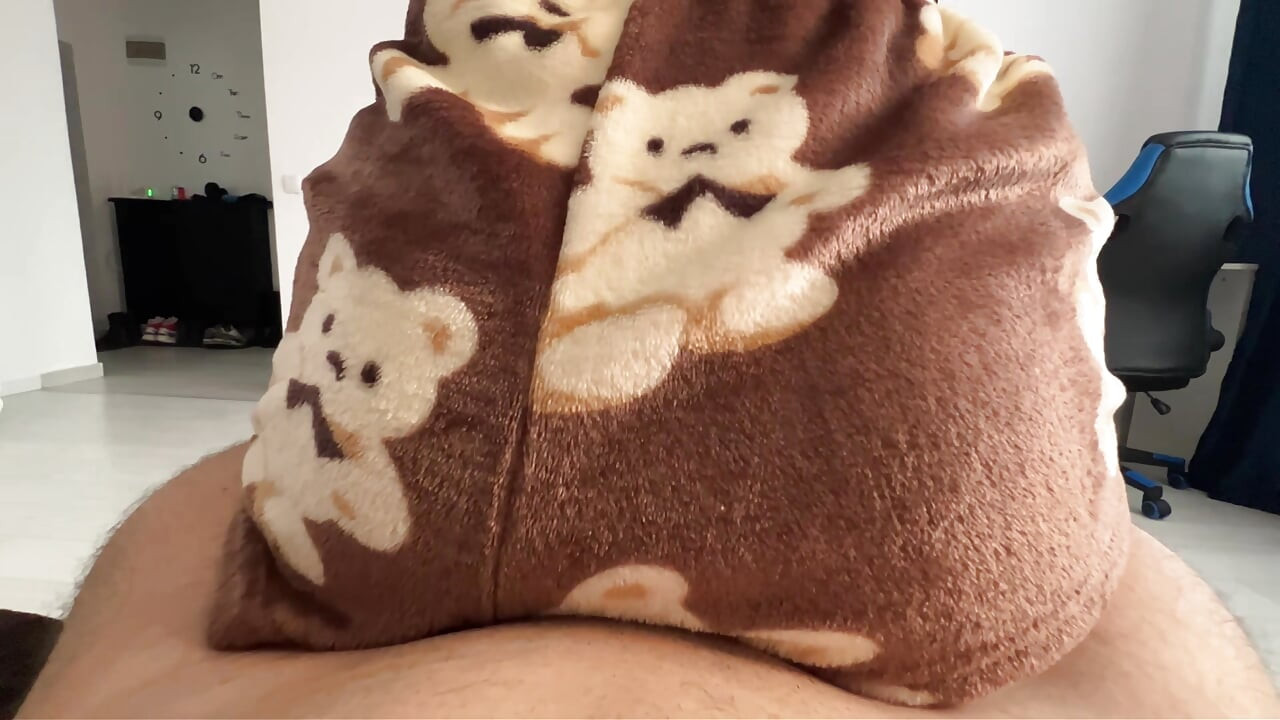 Humping! perfect Morning with stepsister in plush Pajamas ,I fucked her pussy and cumshot on perfect ass