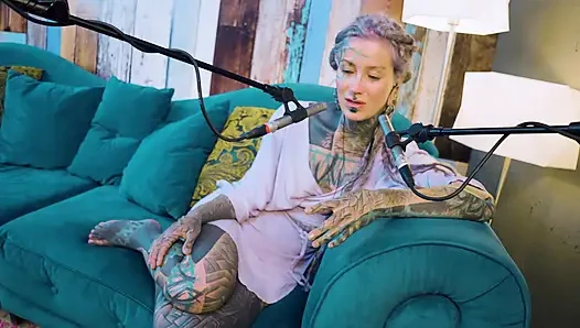 I talk about A - authentic - ASMR - Podcast - Talking - tattoo girl model goth punk dreadlocks