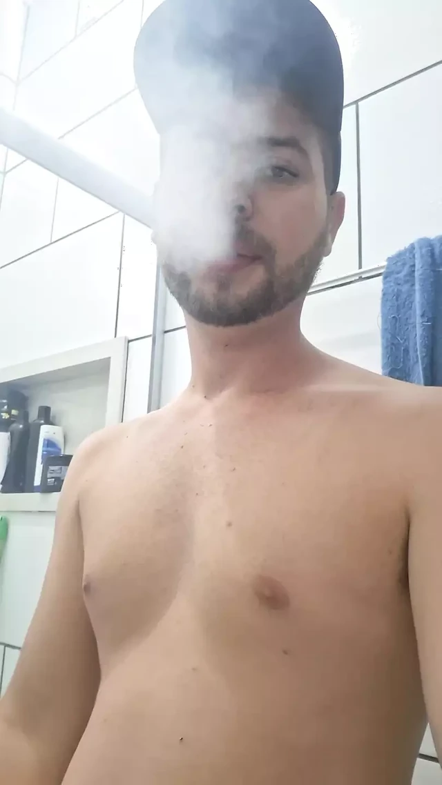Smoking and peeing in the toilet