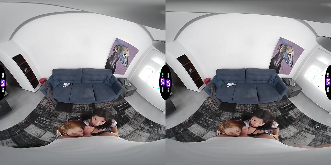 Mini Mitzi запрошує Лукіанну Люсі на стриптиз утрьох і подвійний мінет - Tmwvrnet