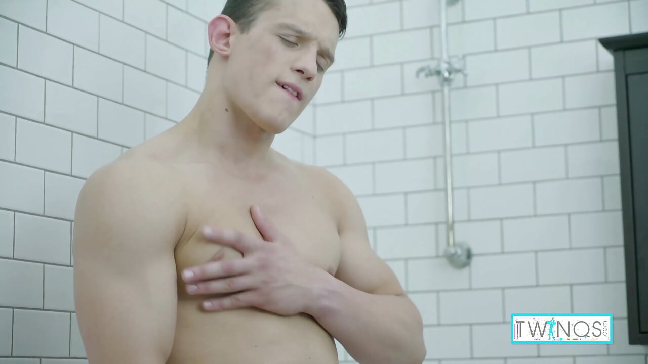Ripped Twink Luke A Rubs And Milks His Boner In The Shower!