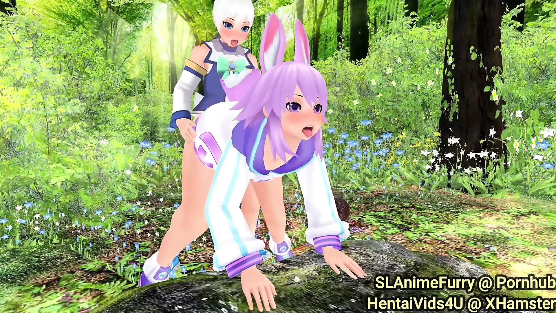 Neptune Bunny em pé sexo por trás vídeo - SlAnimeFurry