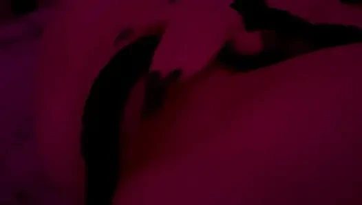 Real Couple Intimate Moment Under Red Lights