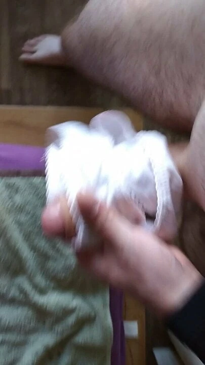 Cum with toy and panties