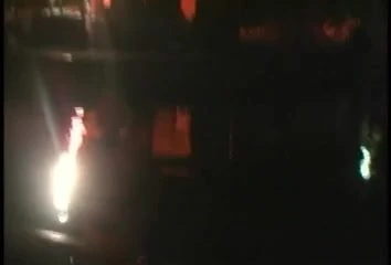 fooling around outside at night