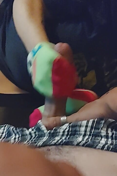 #2 Disney Sockjob Sock Footjob - Chip Sock Job - Cartoon Sock Handjob Cum