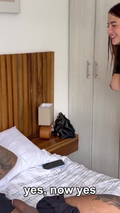 Cleaning lady interrupts couple fucking and joins in an amazing threesome | Clip 2