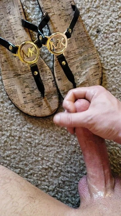 Cum on sexy womans sandals