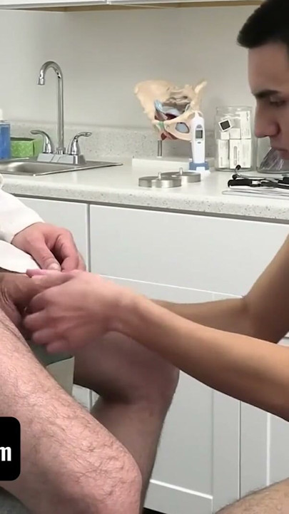 Doctor Tapes - Perv Doctor Pounds Inexperienced Patient And Makes Him Cum While Riding His Cock | Clip 2
