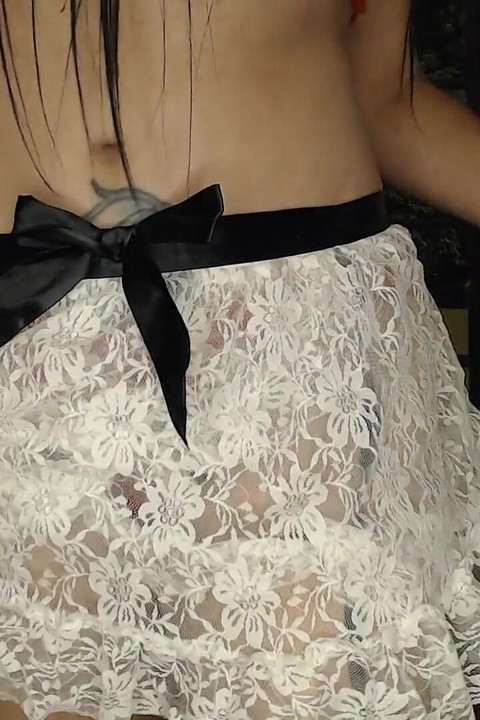 Medias de encaje blanco