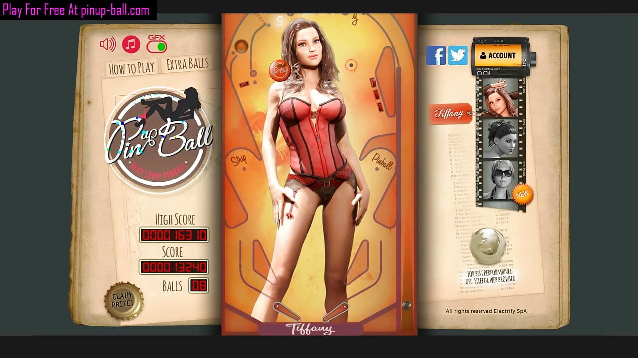 Pinup Ball Sexy Strip Pinball