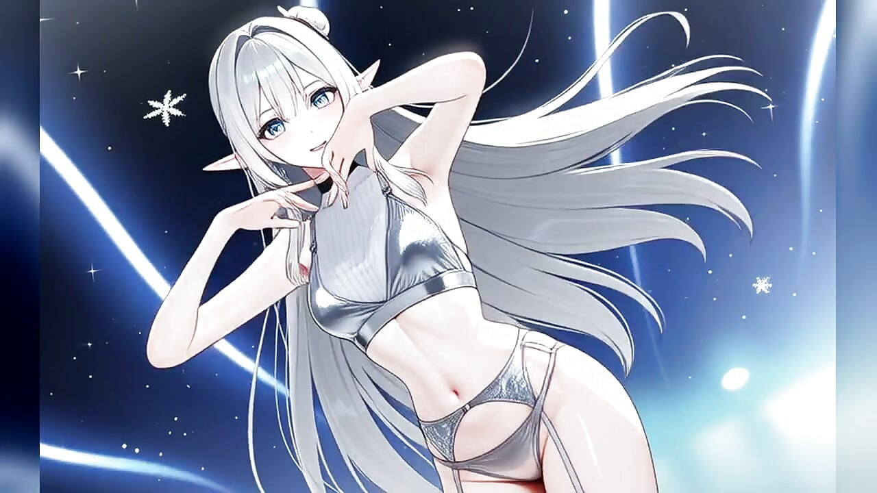 Silver Ice Elf Crystal Palace Dance - Sexy AI Babes
