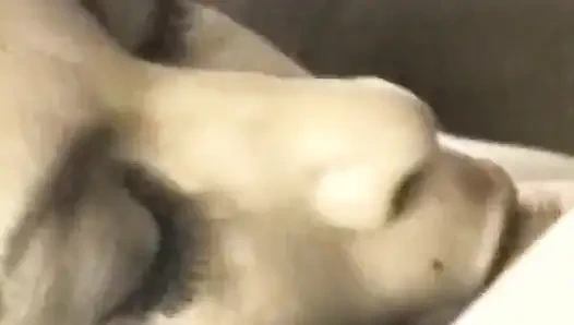 Horny Brunette MILF Fingers Her Hairy Pussy to Climax