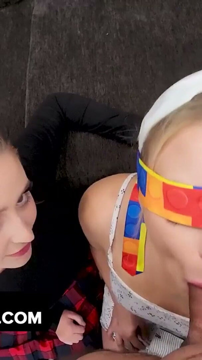 DadCrush - Beautiful Busty Teens Anna Claire Clouds & Laney Grey Take Turns Riding Stepdaddy's Cock | Clip 2