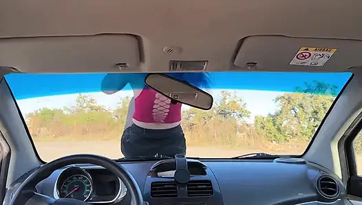 Temptation on the Windshield of a Car