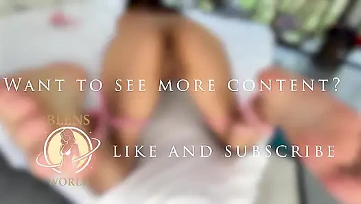 My stepsister, tied to ropes, mercilessly begs me to use her: Blens World massages her and her