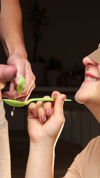 She doesn't know she ate my Cum in food.Game of Taste new LV. XSanyAny | Clip 2