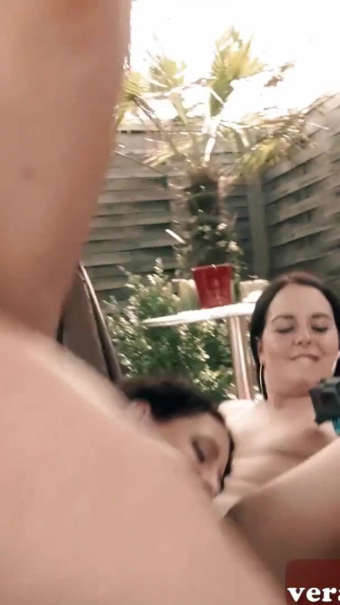 Teen Emma Secret at anal outdoor threesome with girlfriend | Clip 3