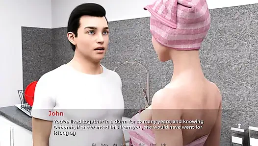 Moving Down. Wife Sucks Her Husband's Cock, Unexpected Facial Cumshot ep.8