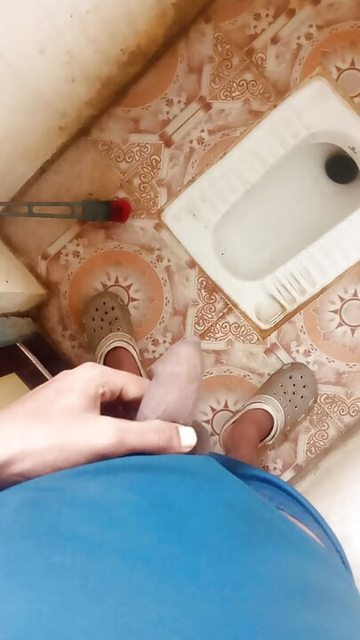 Today I went to the bathroom and punched it.