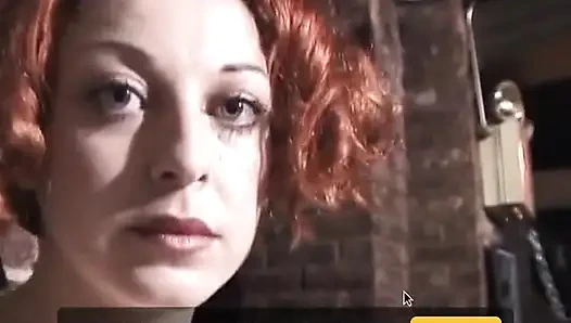 Sexy girl gets tits fondled while bound