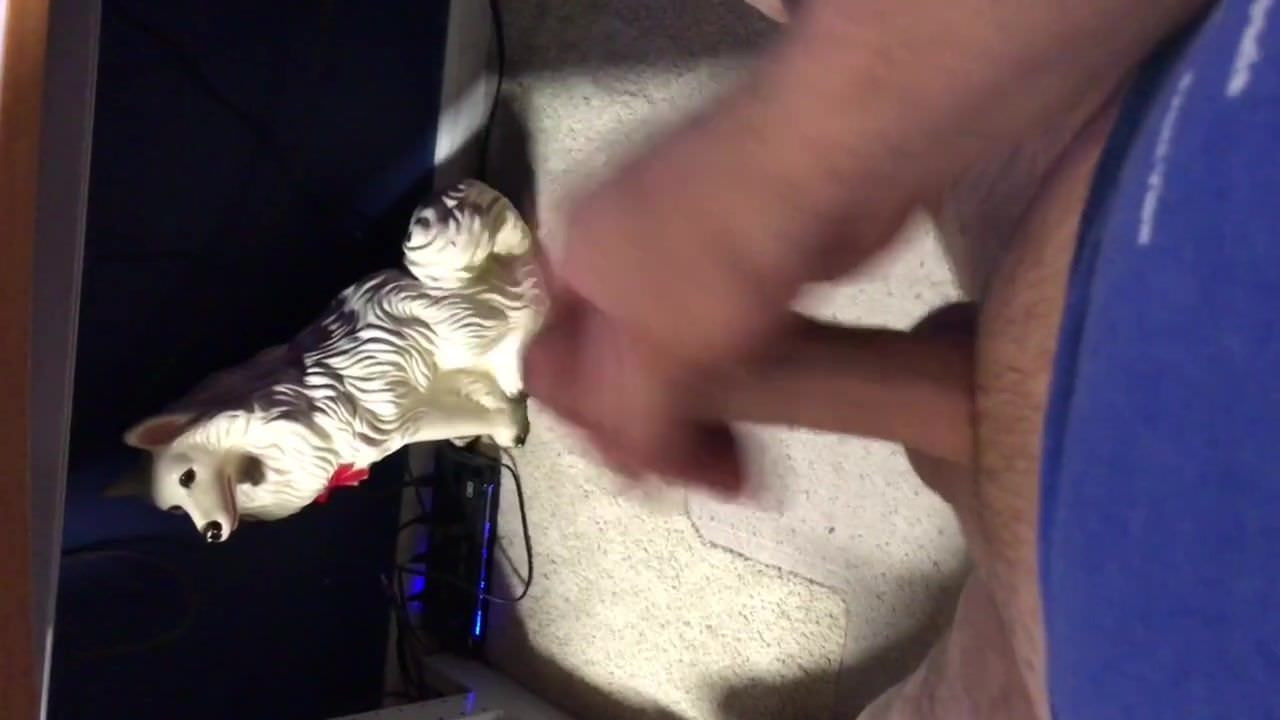 Jacking off to porn