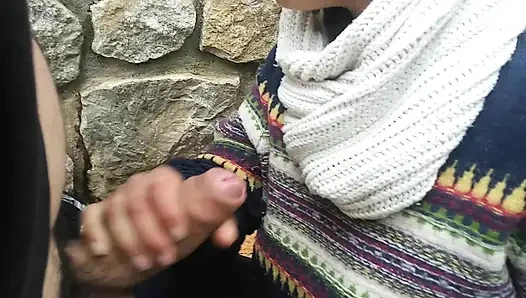 RISKY BLOWJOB IN THE STREET PUBLIC PARK
