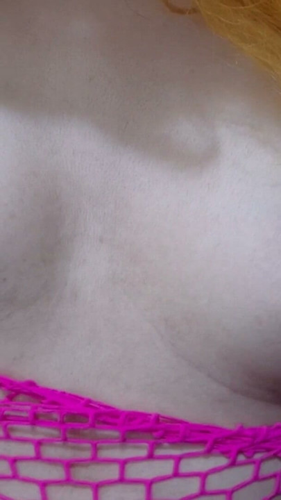 Cute Shemale Milking her Puffy Nipples and Hard Tit Slap with Huge Dildo | Clip 2