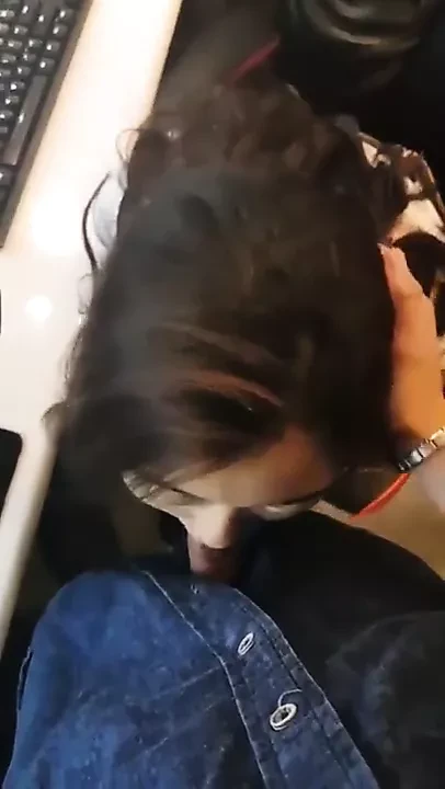 Korean girl gives blowjob