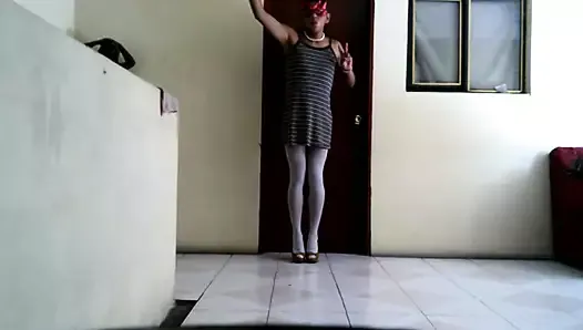 Joselynne Cd Beauty Ass In Stokings And Mini Dress Morenita