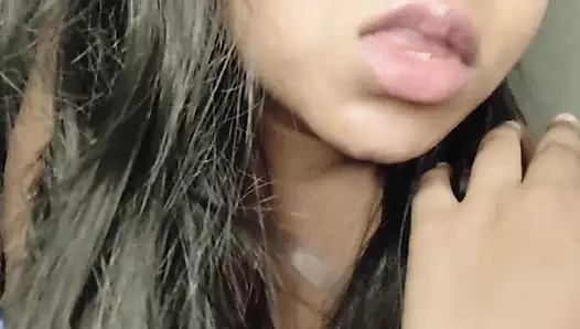 Hot Young Girl. Under the Sheets, She Wets Her Panties with Orgasm.