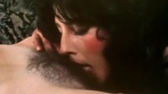 1975년의 클래식하고 빈티지한 털이 무성한 쓰리섬 섹스