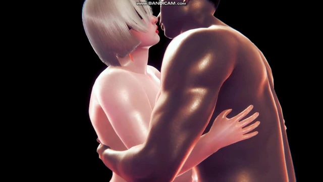 2B 3d CG animation sex Big tits
