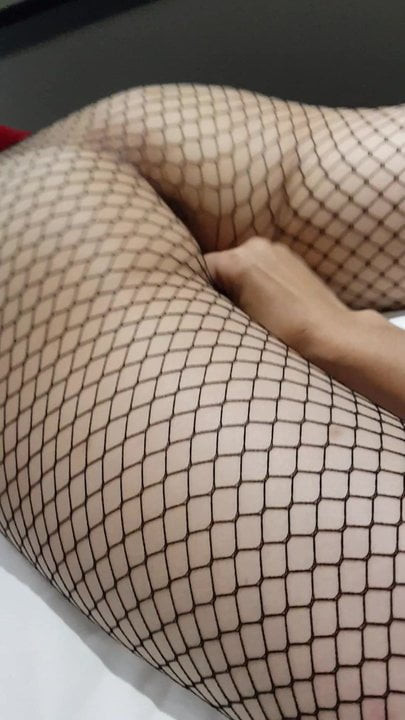 Fingering a sexy girl in stockings
