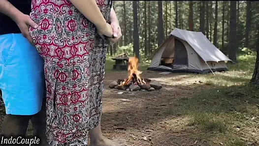 real Husband and wife went for camping to Forest.sex in Forest with blasting sounds