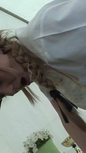 Key moment from "Sexy horse rider get adventurous and fucks in the shed"