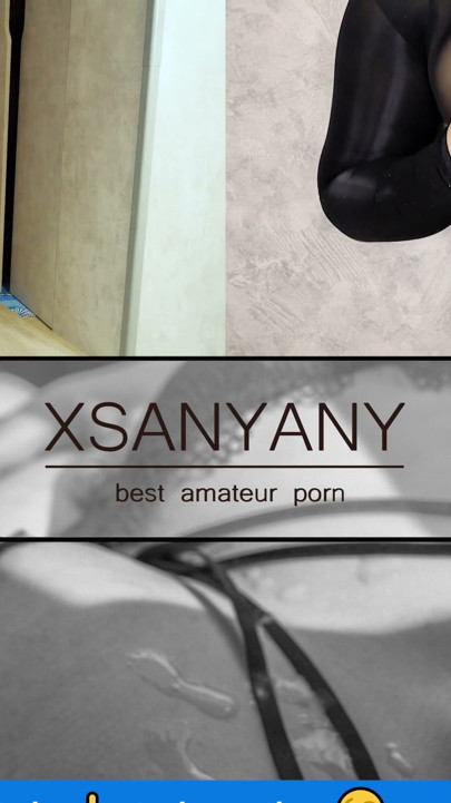 I play with whipped cream for you in nylon bodystocking and then I shower) XSanyANy | Clip 1