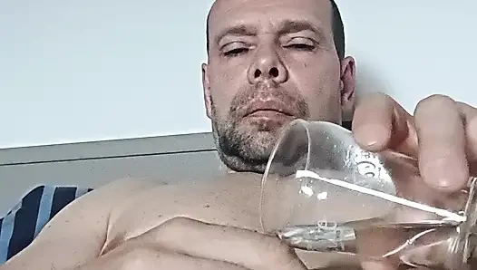 Long morning masturbation to empty my testicles
