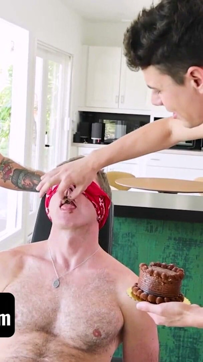 FamilyDick - Tied and Blindfolded Ryan St Michael Gets Surprise Threesome With Boyfriend And Stepson | Clip 1