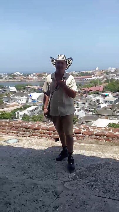 WALKING THROUGH THE CASTLE OF CARTAGENA AND I TAKE OFF MY SHOES TO REST SO THAT YOU CAN WORSHIP MY FEET IN PUBLIC BITCH