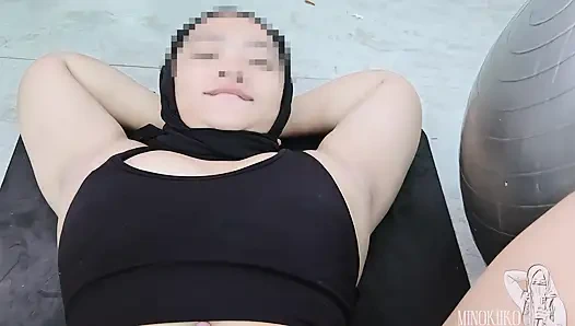 Asian Hijab Girl Love to Get Cum Shower - Minokiiko Compilation