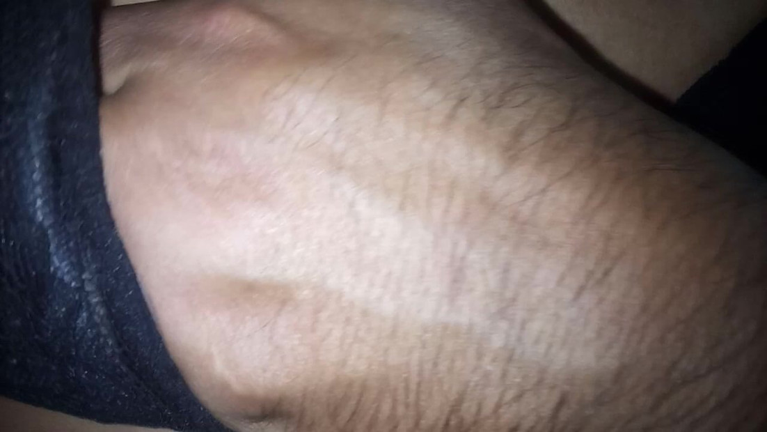 Sissy playing with her man pussy