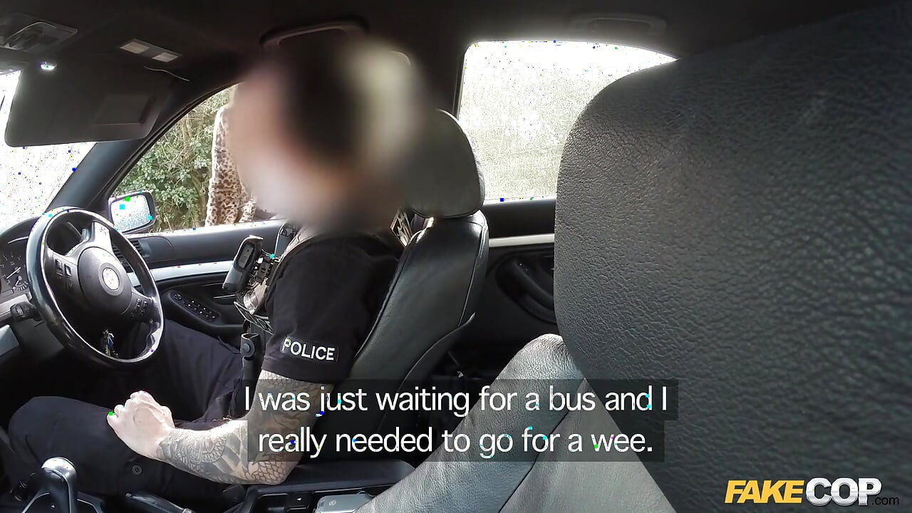 Hot Jizz: Brunette Has Some Fun Outside with Cheeky Policeman