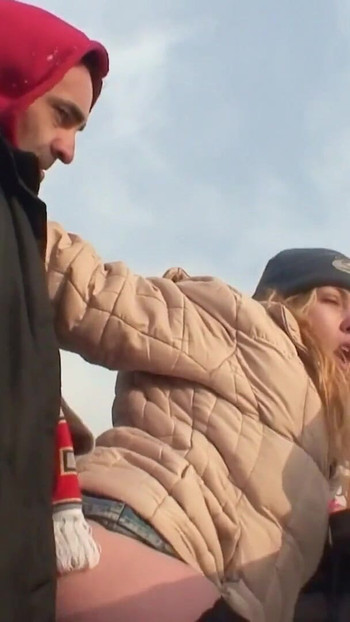 Powerful moment from "Real Czech Teen Street Whore Has Bareback Outdoor Sex for Cash"