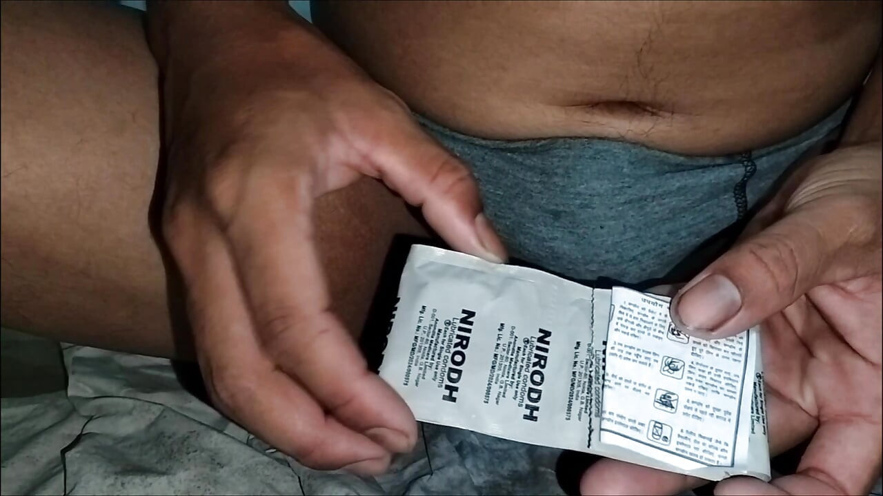 Trying Government's Free Supply Nirodh Condom and Cumshot Inside It Part 1
