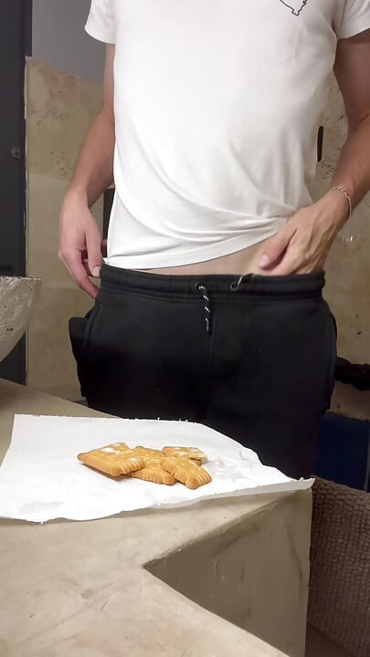 He cums on my cookies and I eat them