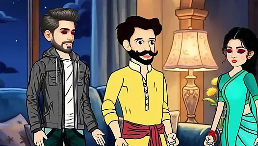 The story of Rupa Bhabhi and Gopal's bedroom sex story. Hindi Cartoon Story