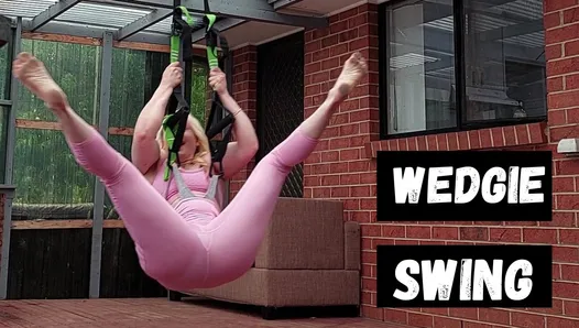 Wedgie girl wedgie swing funny video with Michellexm