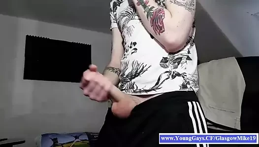 British Chav Twink jerk off big cock